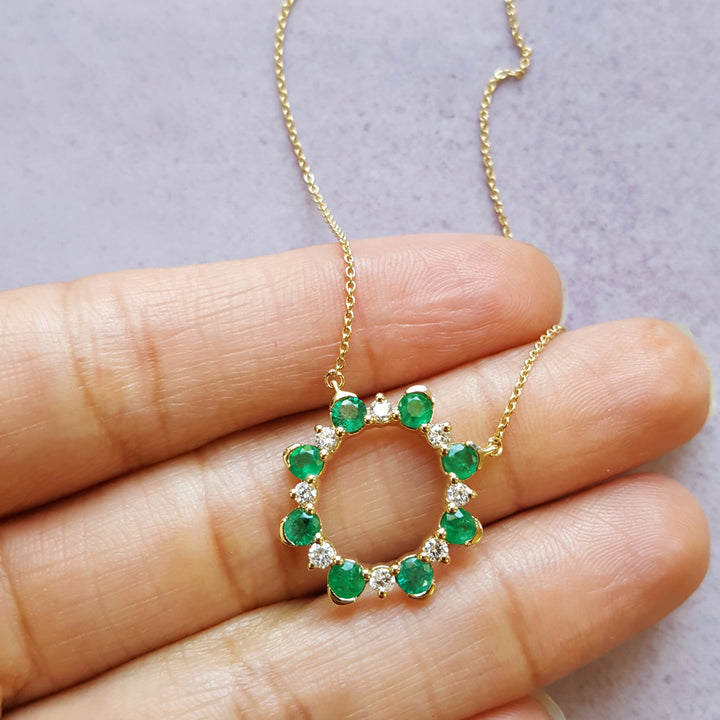 Infinite Emerald Love Pendant