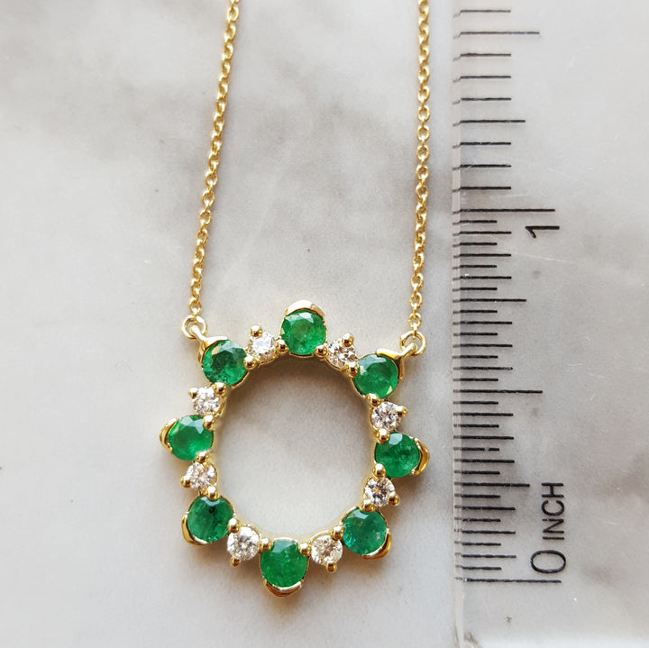 Infinite Emerald Love Pendant