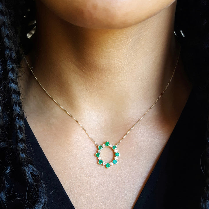 Infinite Emerald Love Pendant