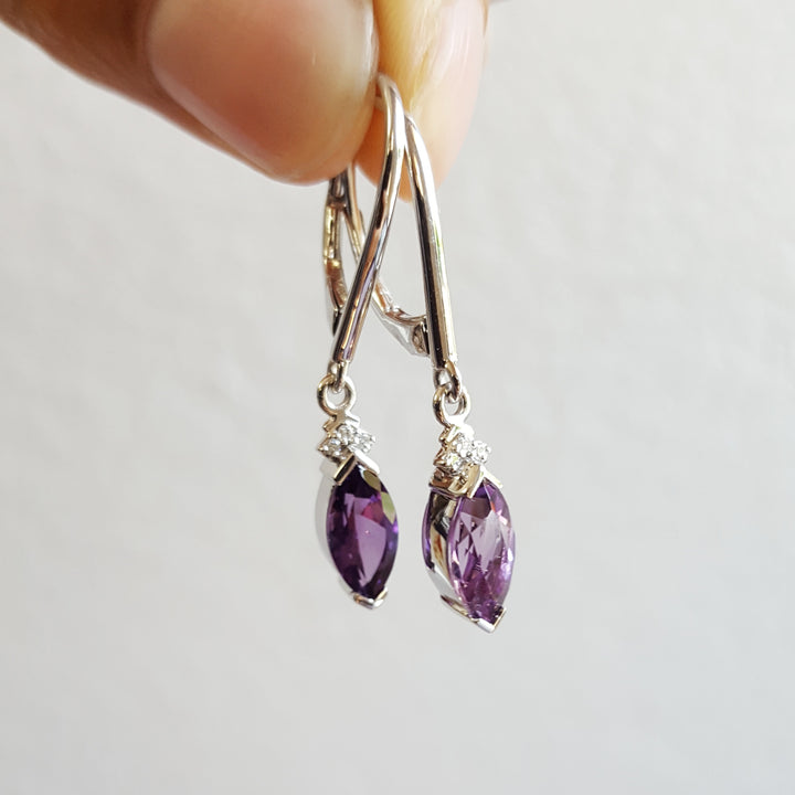 Petite Amethyst Accent Dangles