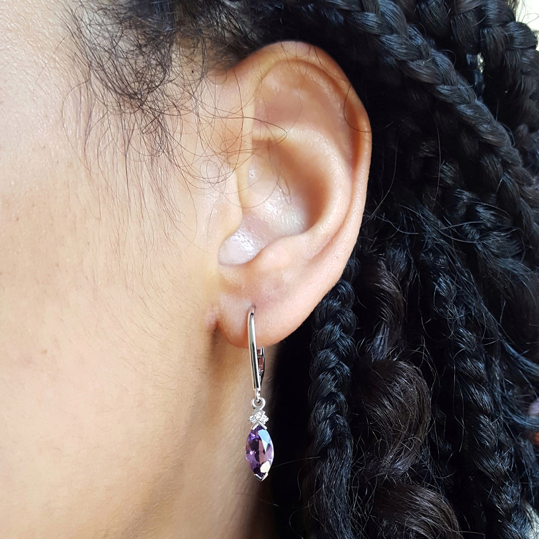Petite Amethyst Accent Dangles