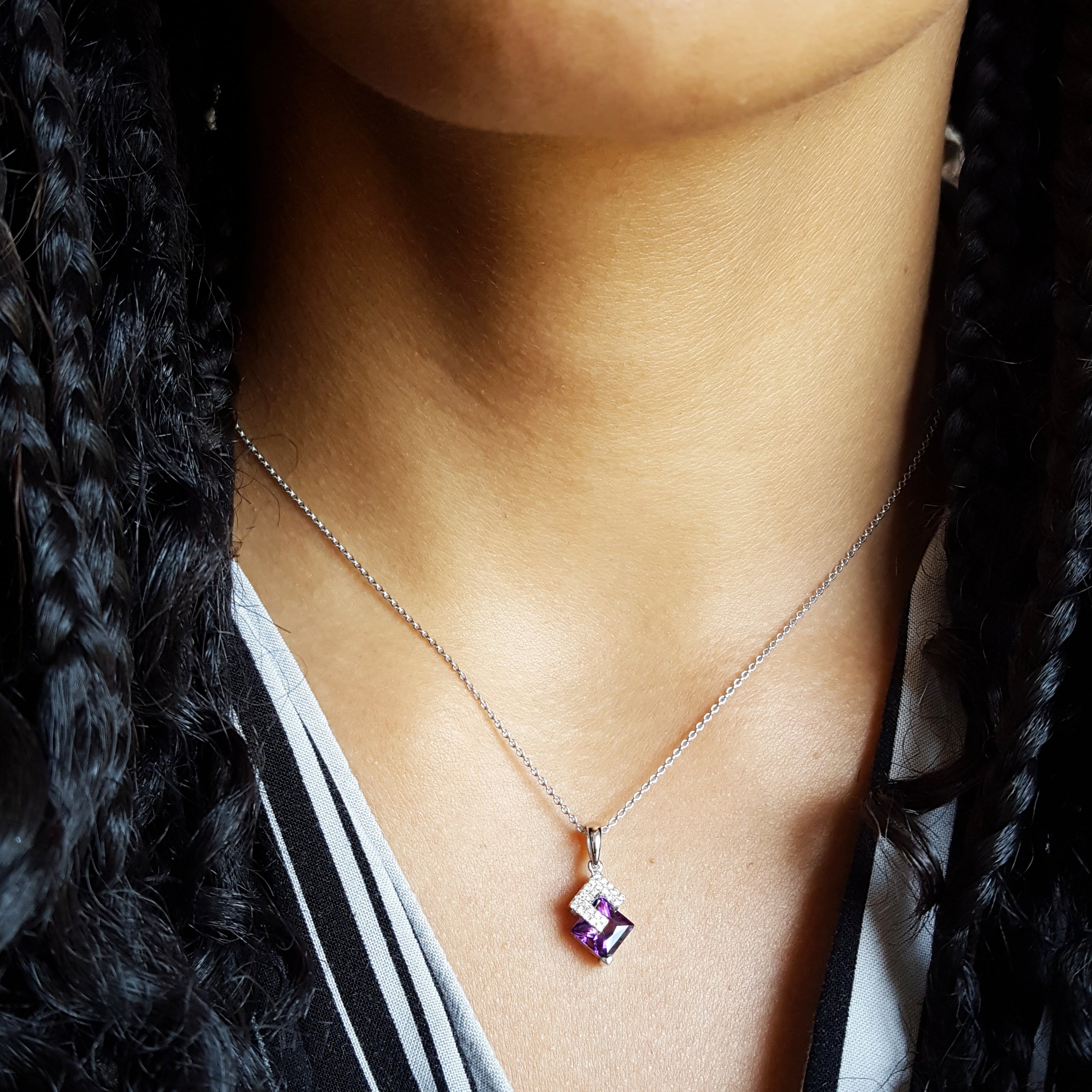 Trailblazer Amethyst Pendant – Sami Fine Jewelry