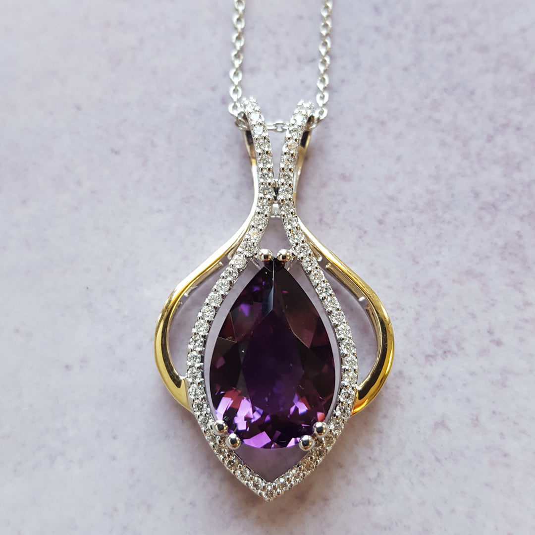 Original Amethyst Lotus Pendant