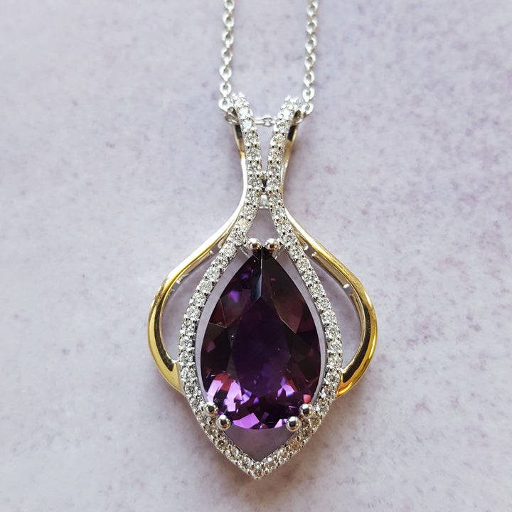 Original Amethyst Lotus Pendant