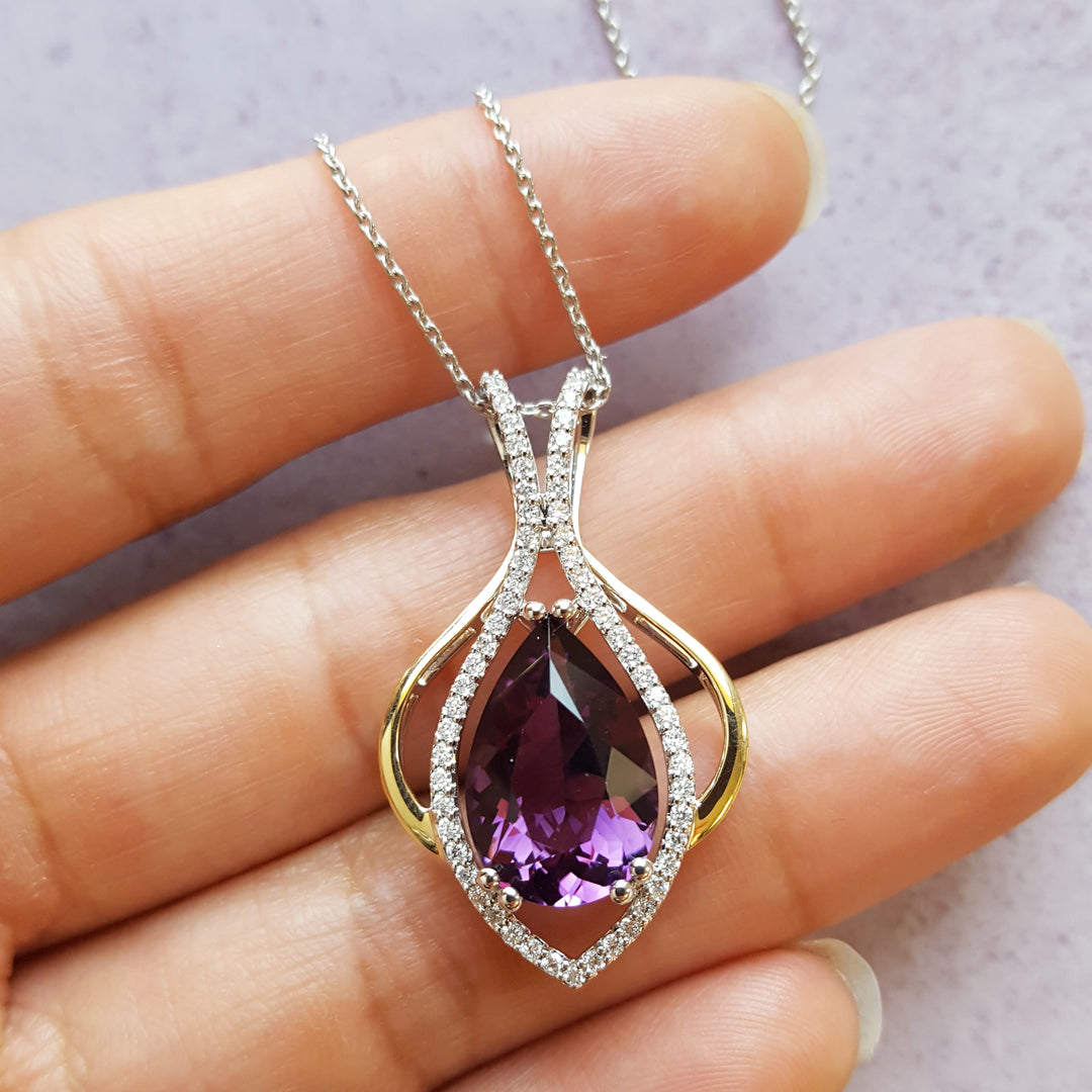 Original Amethyst Lotus Pendant