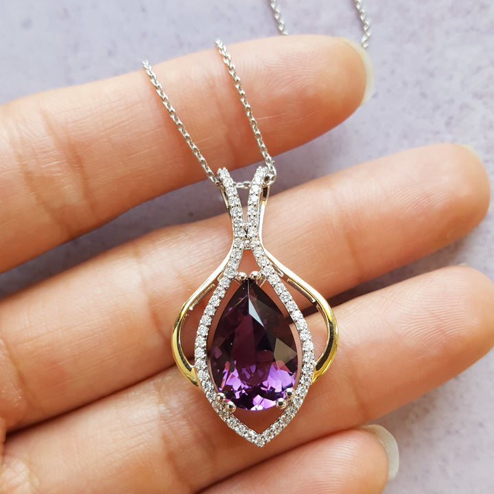 Original Amethyst Lotus Pendant
