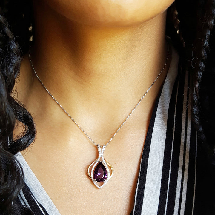 Original Amethyst Lotus Pendant