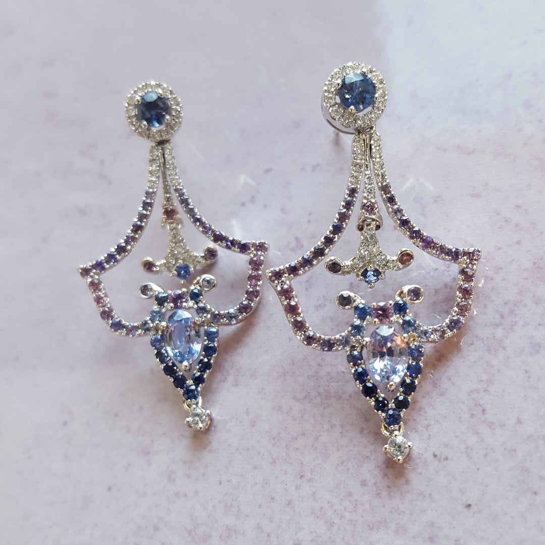 Sapphire Chandelier Earrings