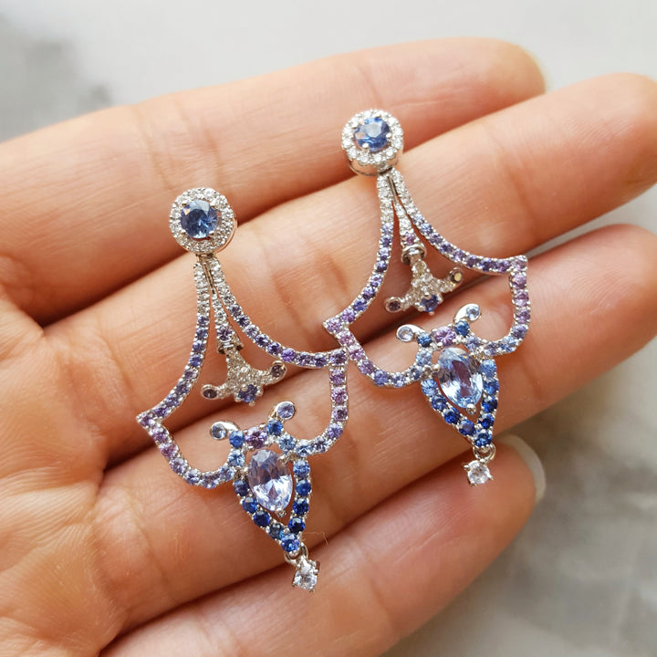 Sapphire Chandelier Earrings