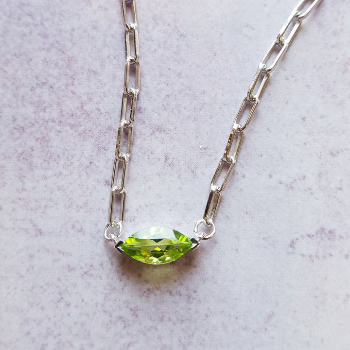 Arizona Peridot Marquise Necklace