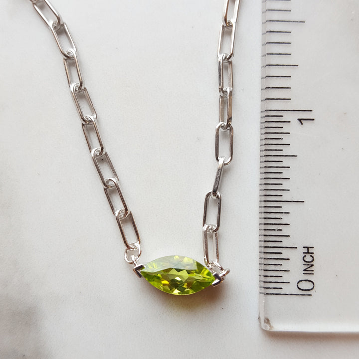 Arizona Peridot Marquise Necklace