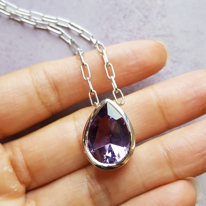 Large Modern Bezel Pendant