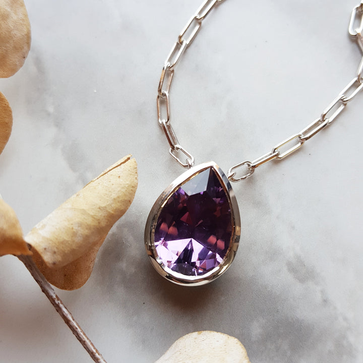 Large Modern Bezel Pendant