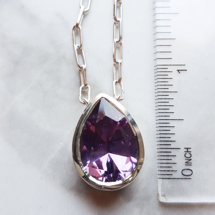 Large Modern Bezel Pendant