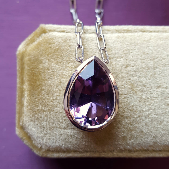 Large Modern Bezel Pendant