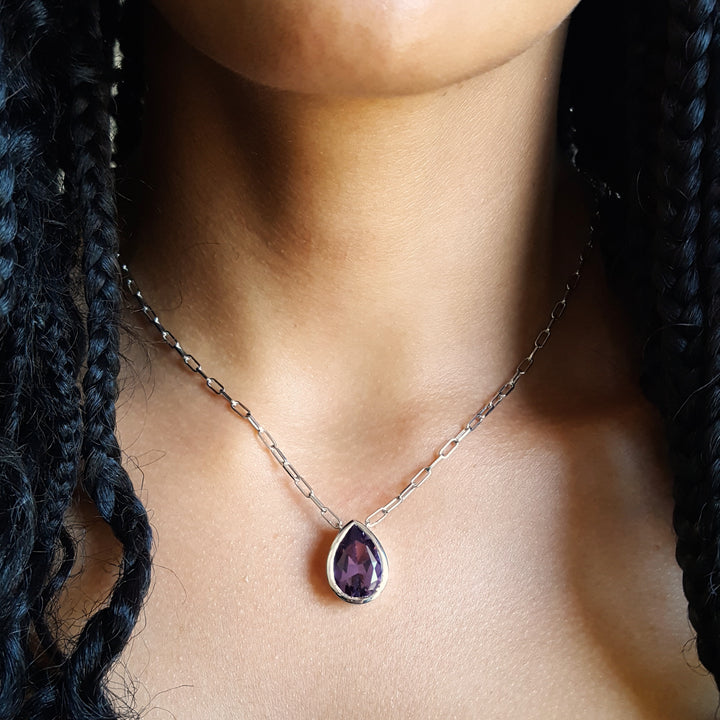 Large Modern Bezel Pendant