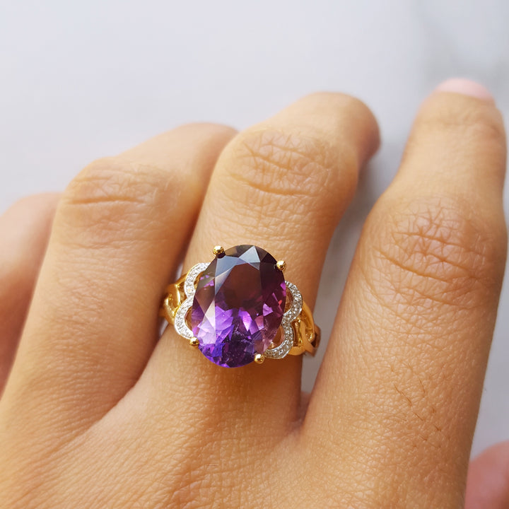 Zoning Amethyst Accent Ring