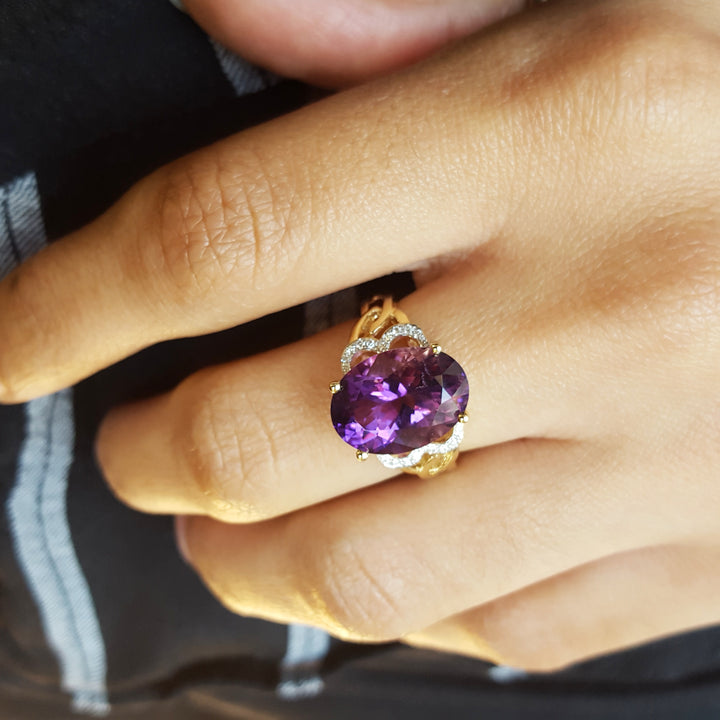 Zoning Amethyst Accent Ring