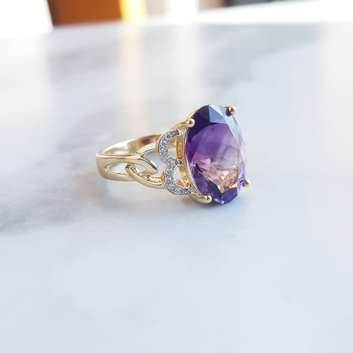 Zoning Amethyst Accent Ring