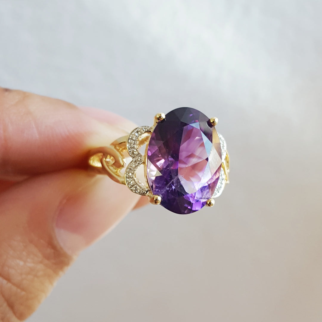 Zoning Amethyst Accent Ring