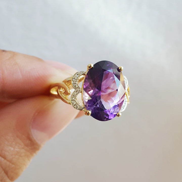 Zoning Amethyst Accent Ring