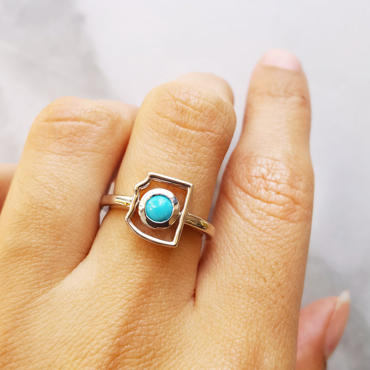 Turquoise State Silhouette Ring
