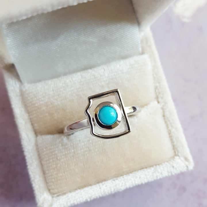 Turquoise State Silhouette Ring