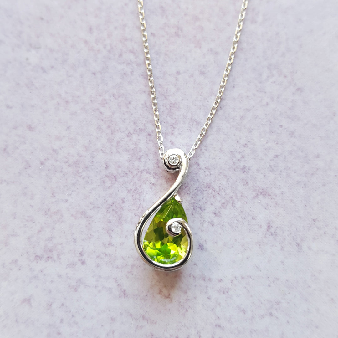 Mystic Swirl Peridot Pendant
