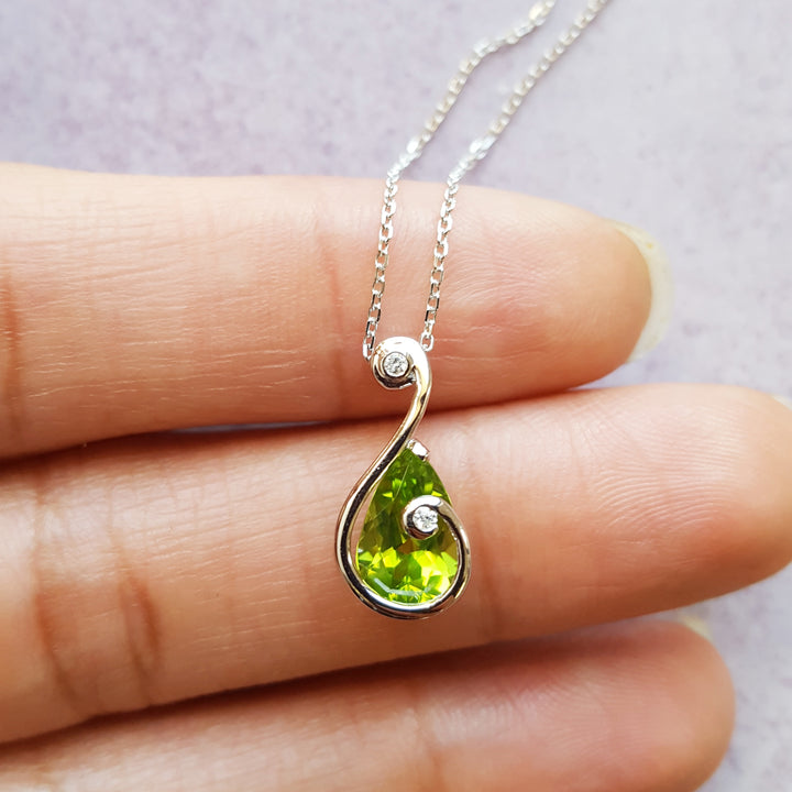 Mystic Swirl Peridot Pendant