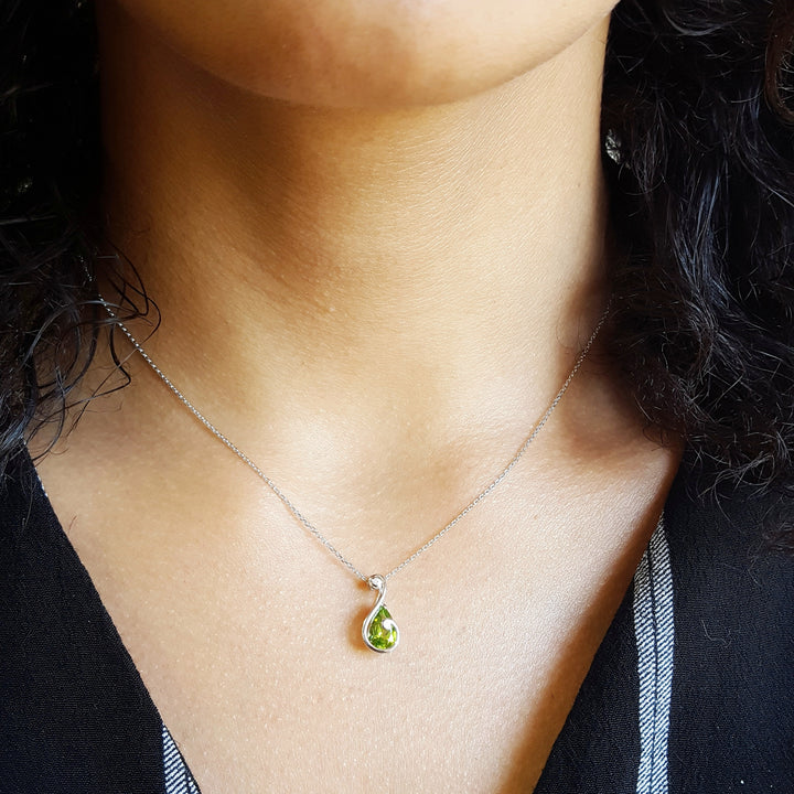 Mystic Swirl Peridot Pendant