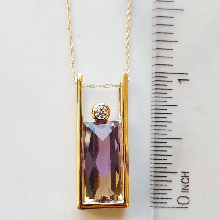 Ametrine Modern Slide Pendant