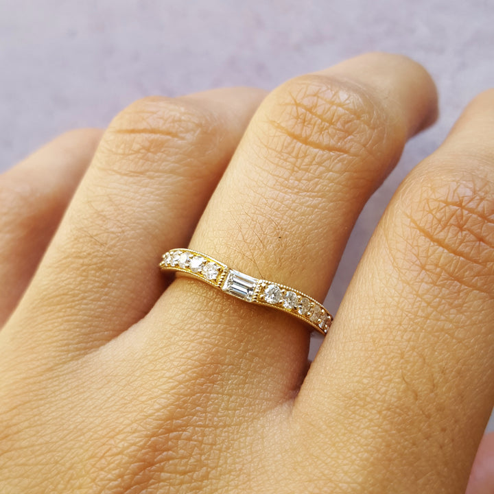 Medieval Accent Yellow Gold Ring Enhancer
