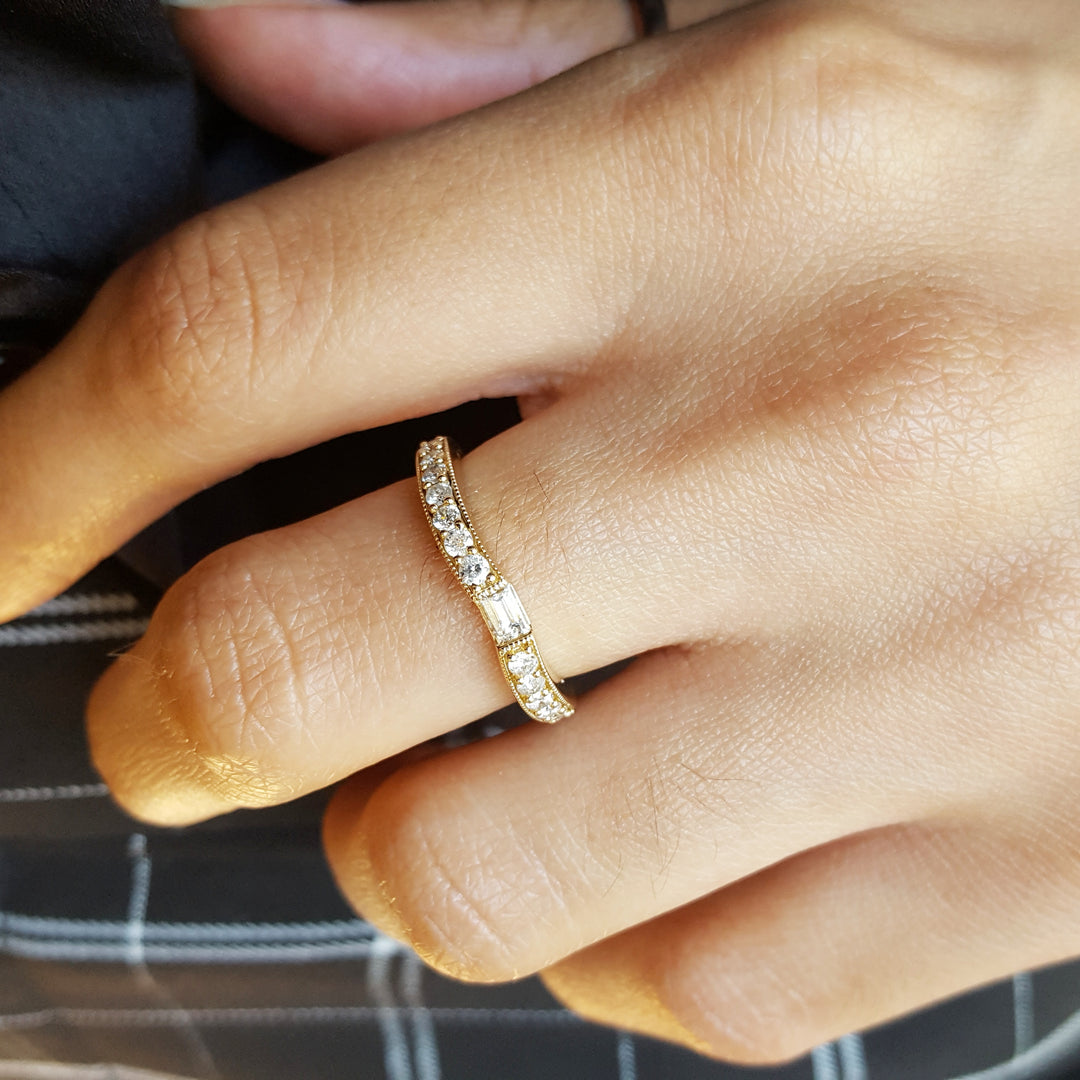 Medieval Accent Yellow Gold Ring Enhancer