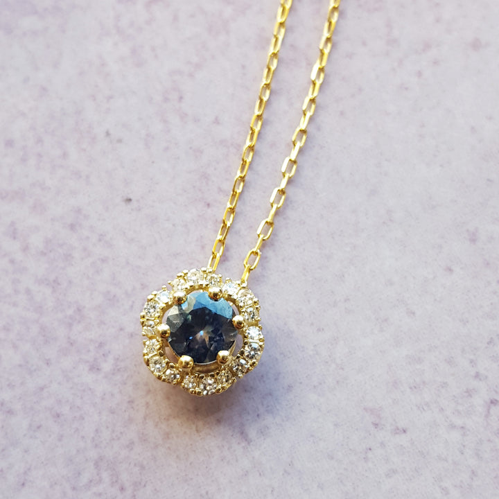 Montana Sapphire Flower Pendant