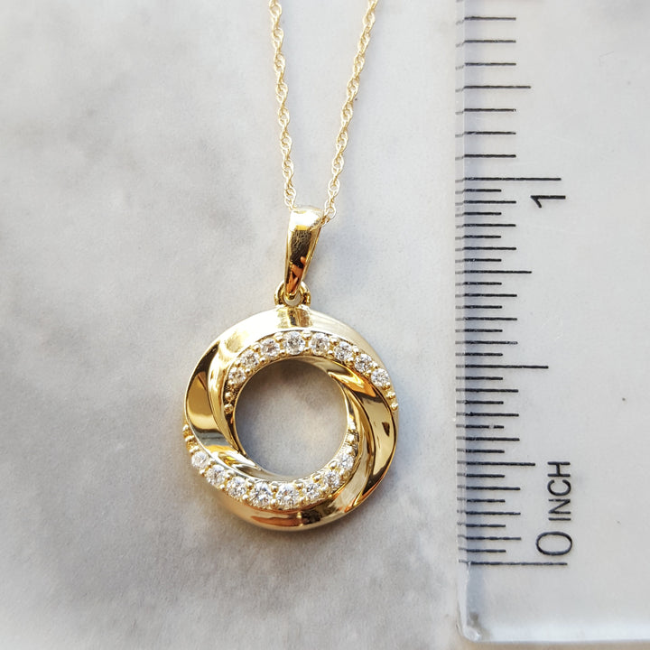 Diamond Dough Loop Pendant