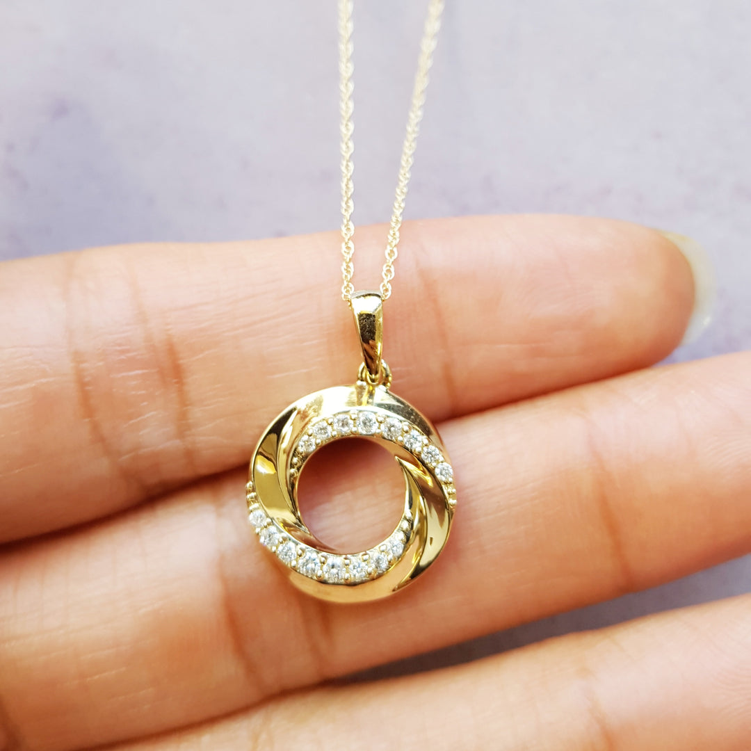 Diamond Dough Loop Pendant