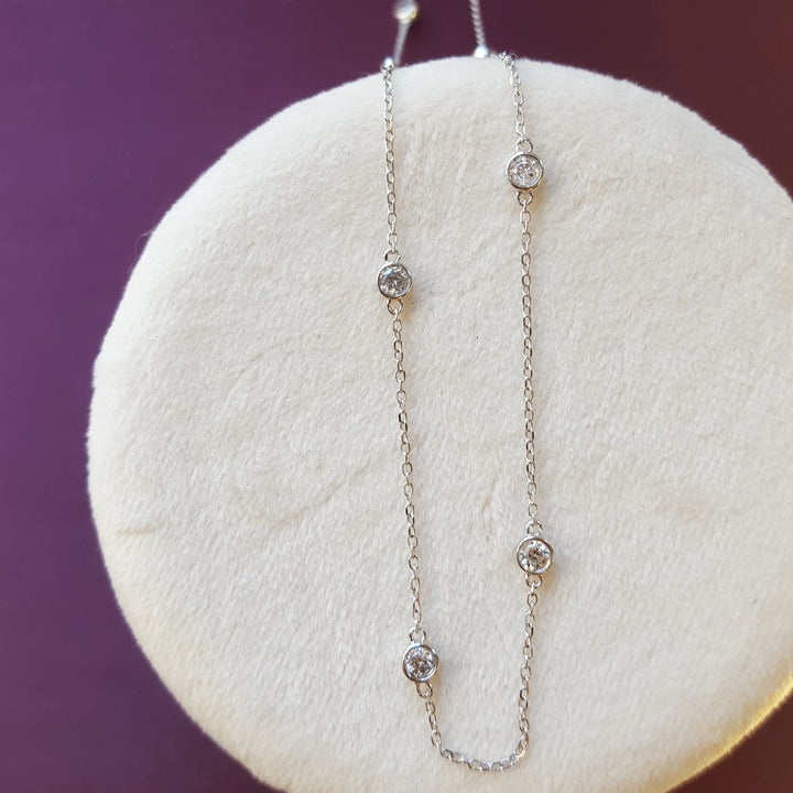 Classy Diamond-by-the-Yard White Gold Necklace