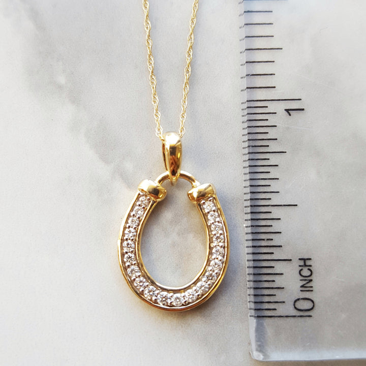 Lucky Horseshoe Diamond Pendant