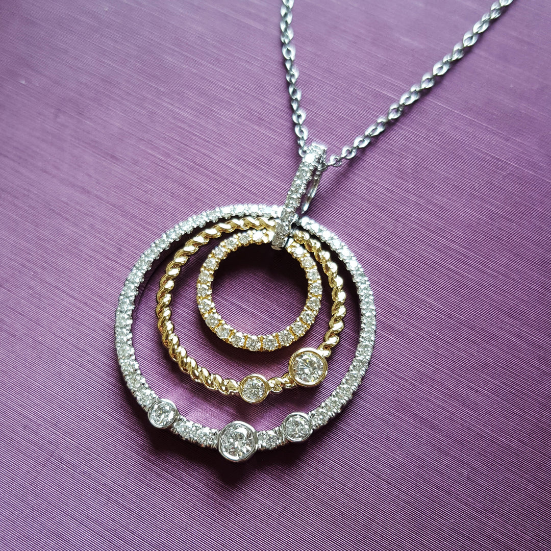 Bold Diamond Spirograph Necklace