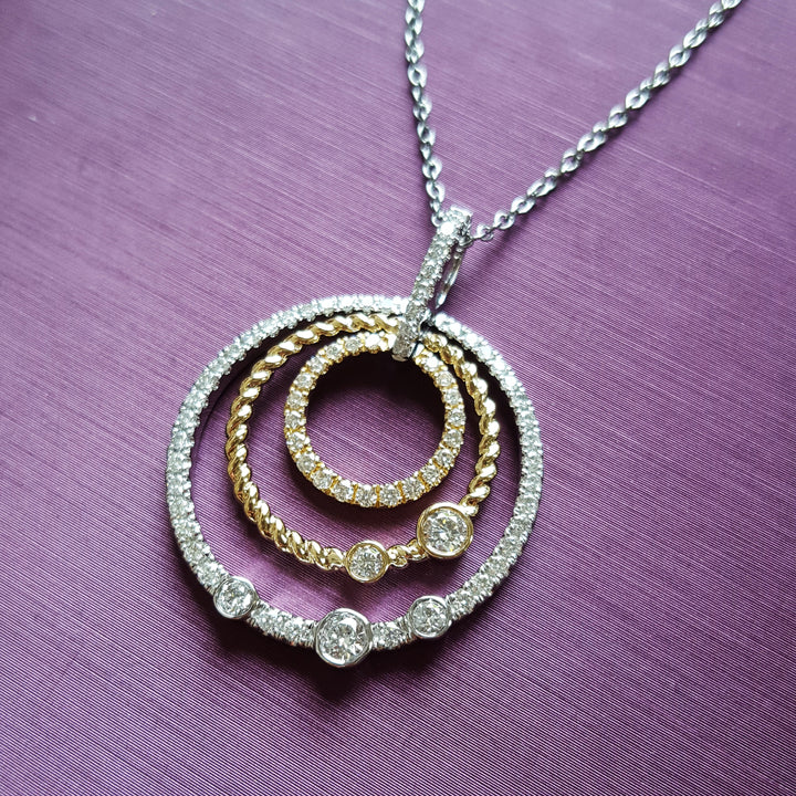 Bold Diamond Spirograph Necklace