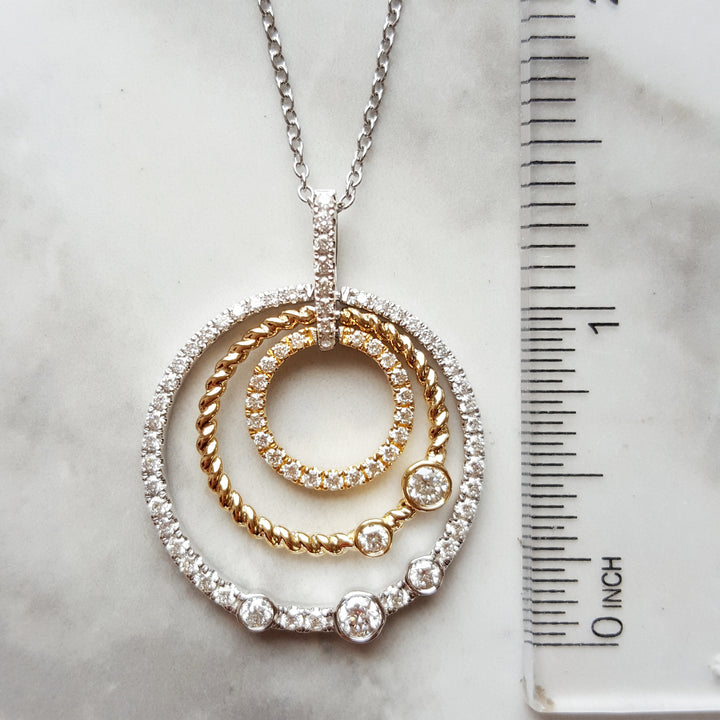 Bold Diamond Spirograph Necklace