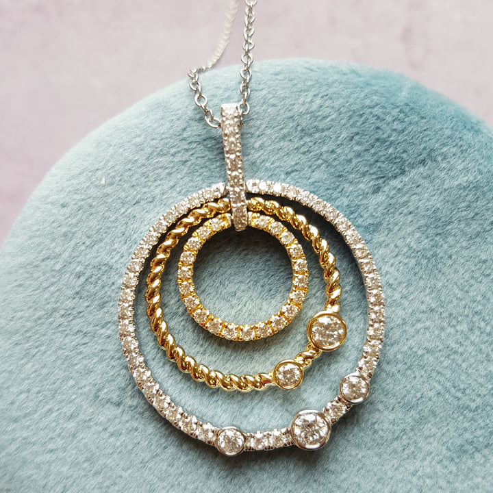 Bold Diamond Spirograph Necklace