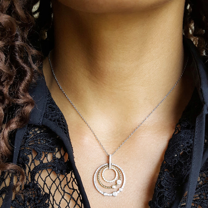 Bold Diamond Spirograph Necklace