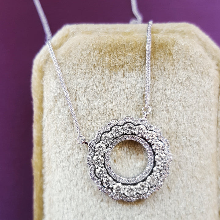 Elegant Blossom Diamond Pendant