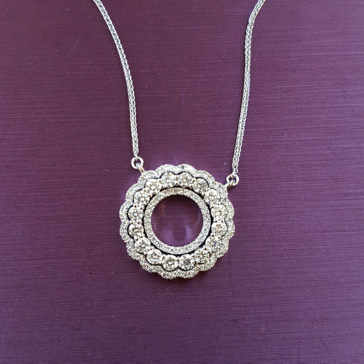Elegant Blossom Diamond Pendant