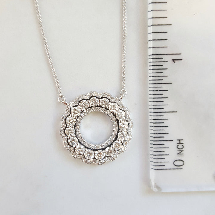 Elegant Blossom Diamond Pendant