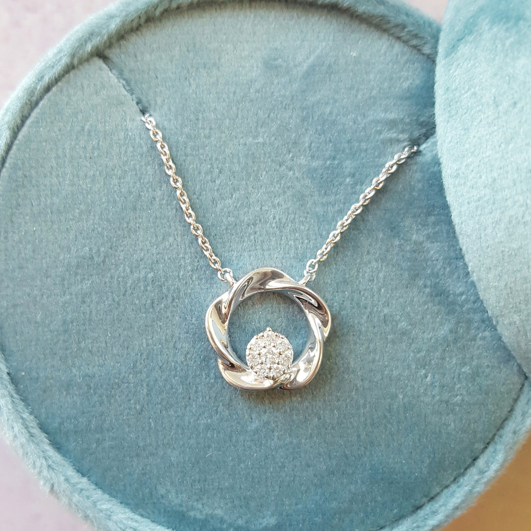 Wrapping Wreath Diamond Pendant