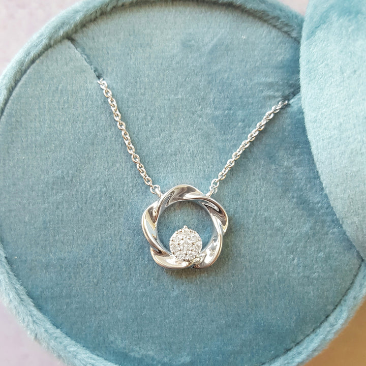 Wrapping Wreath Diamond Pendant