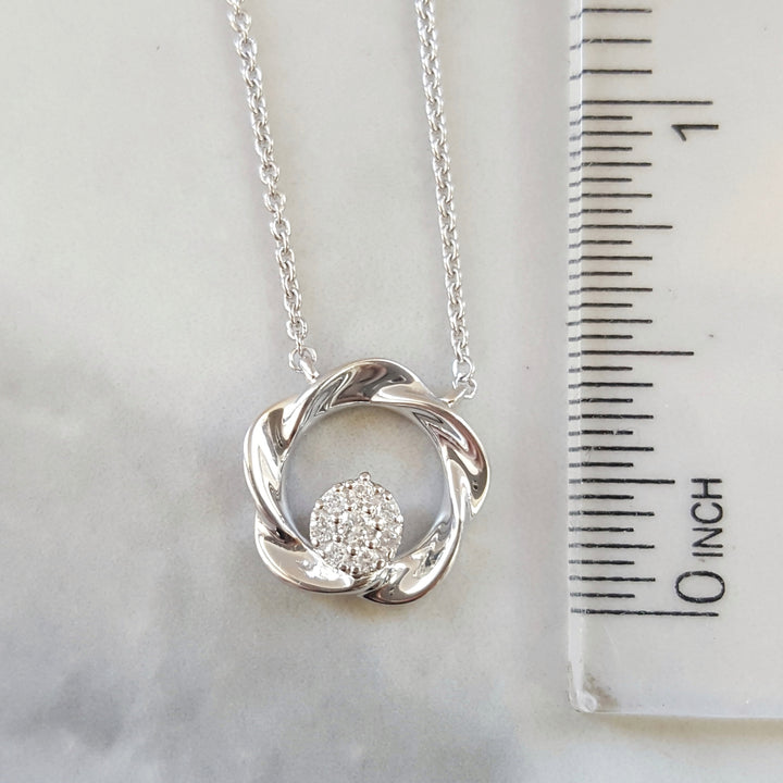 Wrapping Wreath Diamond Pendant