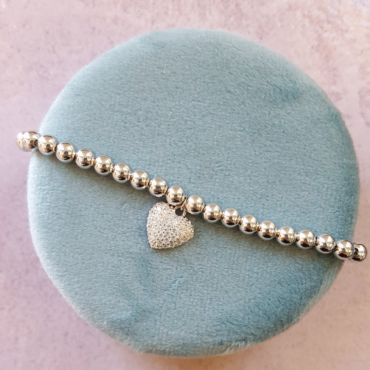 Beaded Heart Bracelet